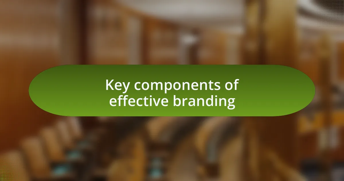 Key components of effective branding