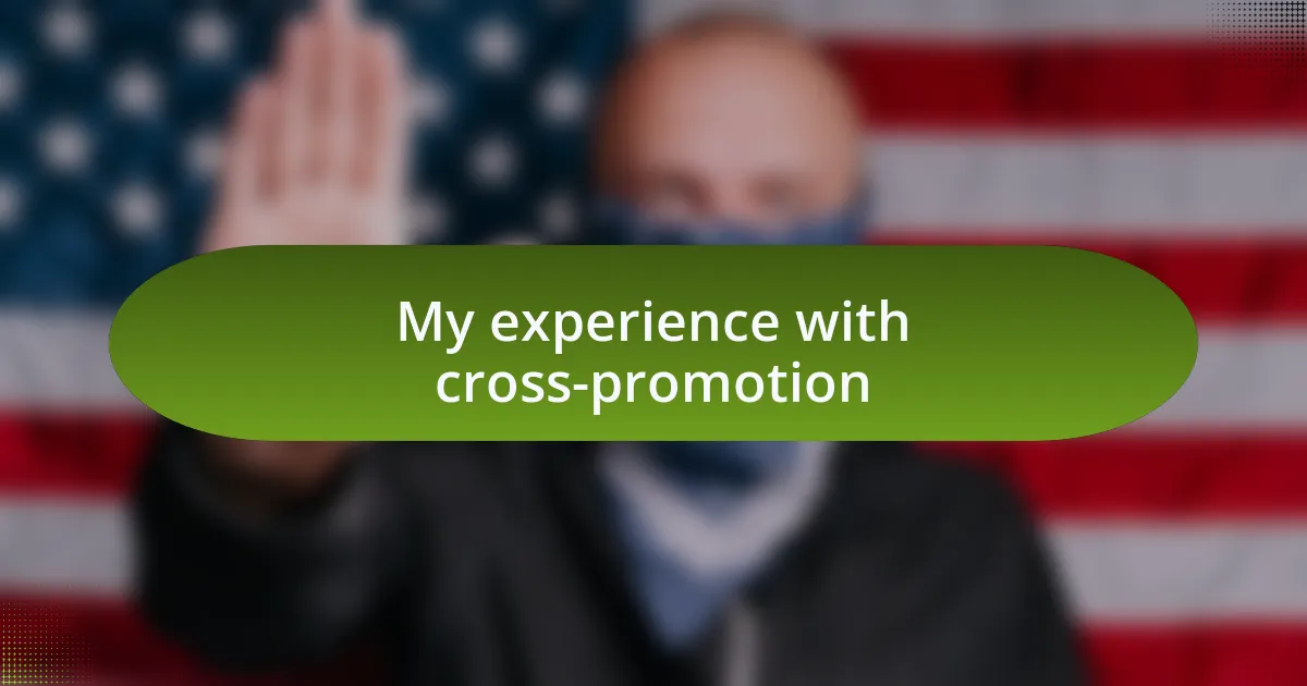 My experience with cross-promotion