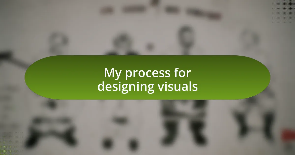 My process for designing visuals