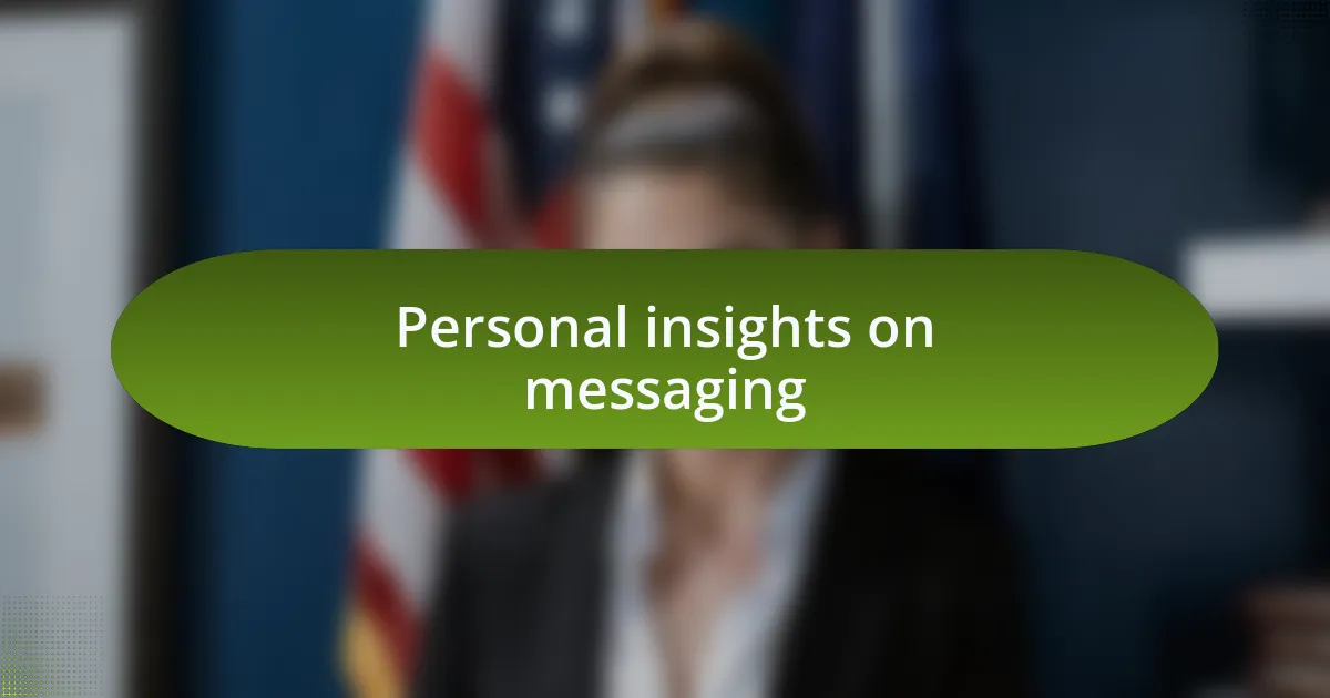 Personal insights on messaging